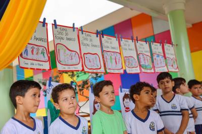 Crianças do CMEI João e Maria participam de projeto pedagógico sobre valorização dos Povos Indígenas 