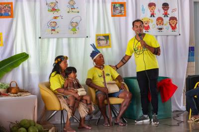 Crianças do CMEI João e Maria participam de projeto pedagógico sobre valorização dos Povos Indígenas 