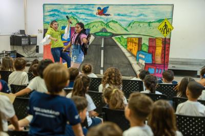 Sesmu pormove ação educativa de trãnsito na Semana Nacional do Trânsito para os alunos do Colégio Mackenzie