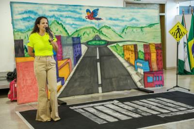 Sesmu pormove ação educativa de trãnsito na Semana Nacional do Trânsito para os alunos do Colégio Mackenzie