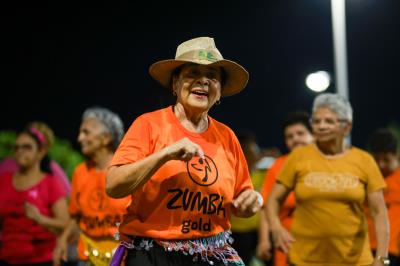 Festival de Atividades Adaptadas para Pessoa Idosa é realizado no estacionamento do Parque Cesamar