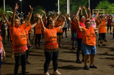 Festival de Atividades Adaptadas para Pessoa Idosa é realizado no estacionamento do Parque Cesamar