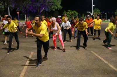 Festival de Atividades Adaptadas para Pessoa Idosa é realizado no estacionamento do Parque Cesamar