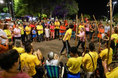 Festival de Atividades Adaptadas para Pessoa Idosa é realizado no estacionamento do Parque Cesamar