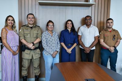 Secretária de Ação Social Polyanna Marques se reúne com a Polícia Comunitária da SSP-TO